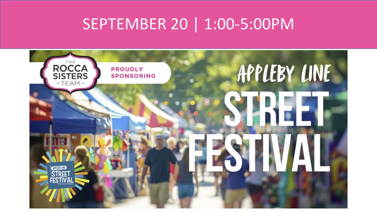 Rocca Sisters Team sponsors the Appleby Line Street Festival in Burlington, September 20, 2026